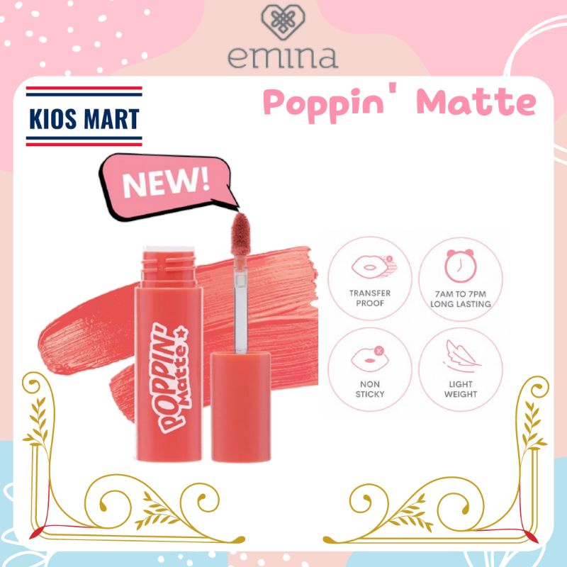 Emina Poppin Matte 4,5g | Poppin Matte The 90s Edition | Lip Cream