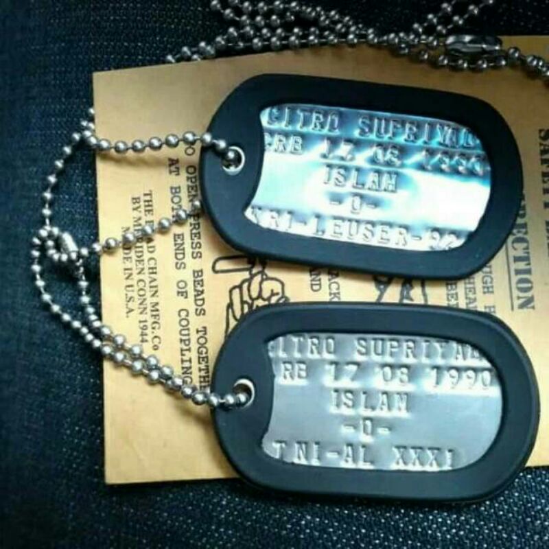 Kalung Dogtag Militer/Dogtag Military