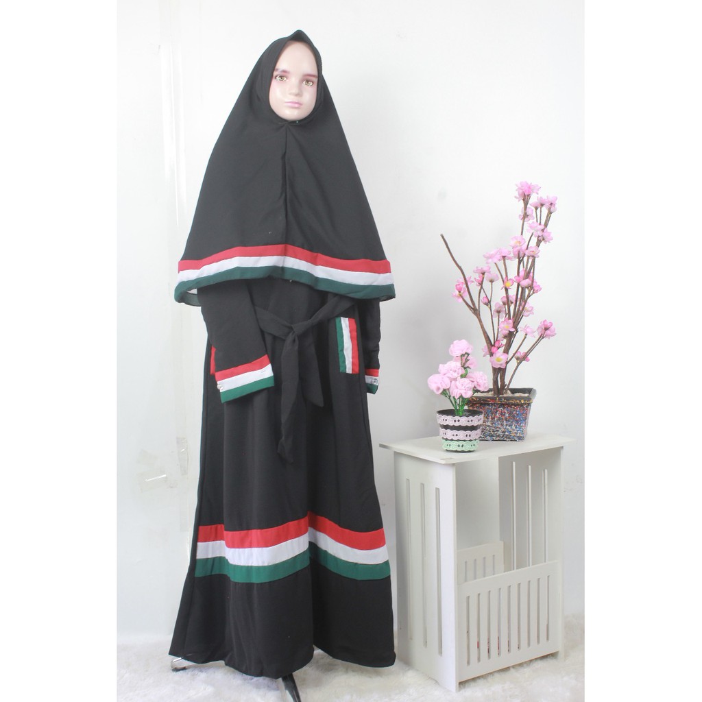 GAMIS PALESTINA ANAK PALESTIN PALESTINE SET KHIMAR JILBAB BERGO BAJU MUSLIM ANAK