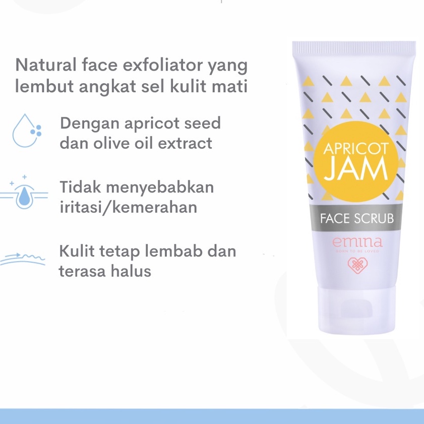 Emina Apricot Jam Face Scrub 60 ml Scrub Wajah