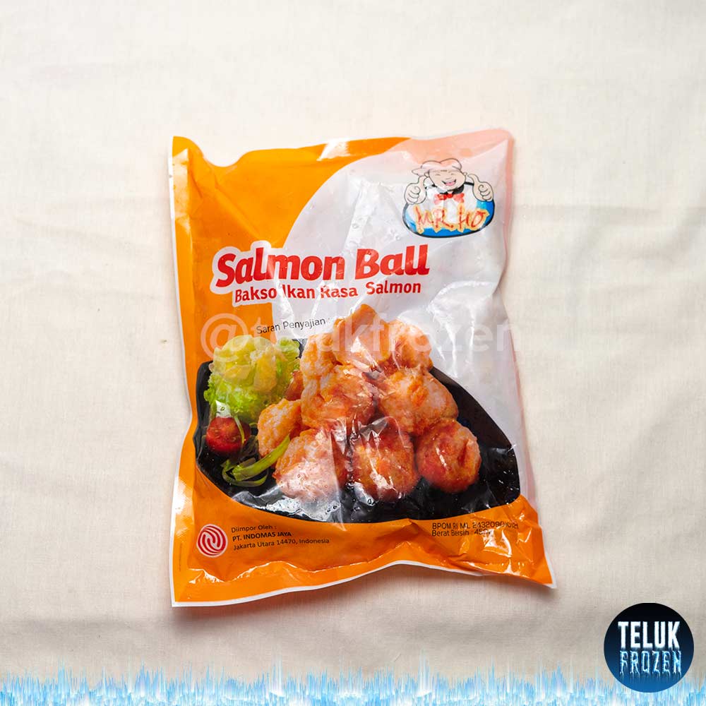 

salmon ball mr ho 450gr bakso ikan rasa salmon baso 450 gram frozen food shabu shabu