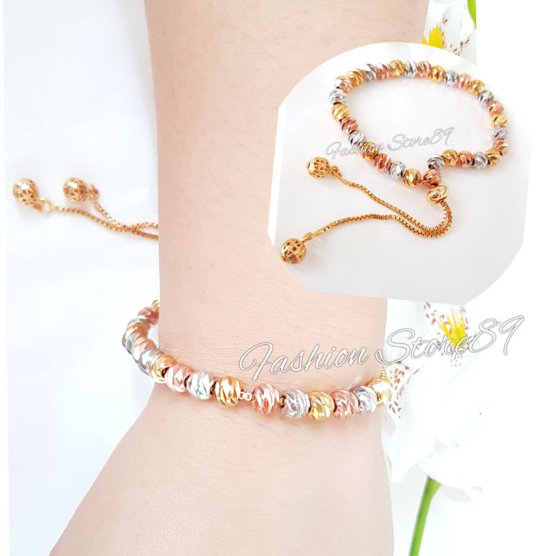 Gelang Serut Butir Kombinasi Xuping Cantik Pehiasan lapis emas 18k bestseller bestquality restok