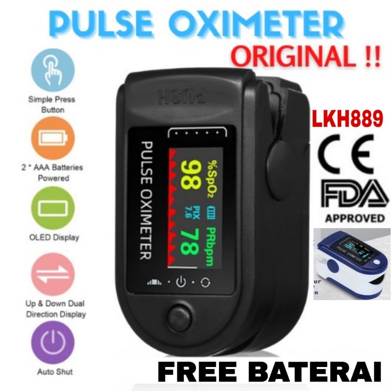 Termurah MEDAN OXIMETER FINGERTIP PULSE LK88 LK89 LK87 Alat Ukur Oksigen Pengukur Detak Jantung Oxymeter