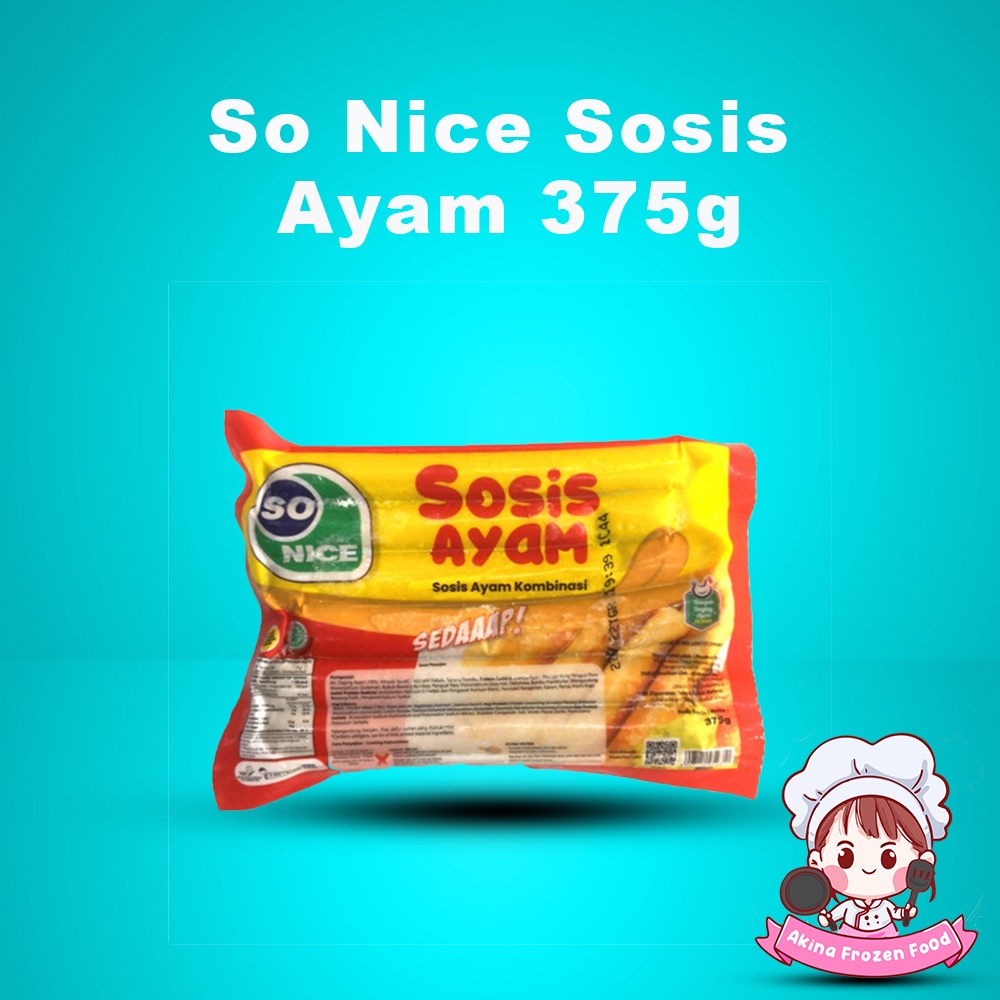 So Nice Sosis Ayam 375g Frozen Food Bogor