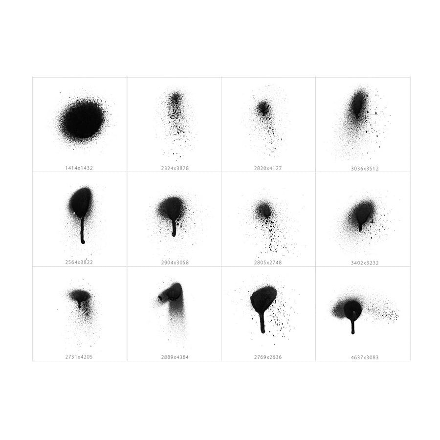 101 Spot Blob Spray - Photoshop Stamp Brushes