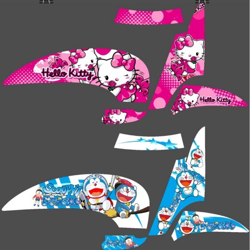 Striping Scoopy 2013 2014 2015 2016 Fi / F1 Lama Variasi Honda Stiker Sticker Motor Skotlet Scotlite