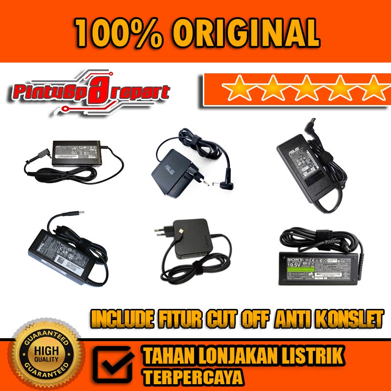 Casan Carjer Cas Adaptor Adapter Charger Laptop Notebook Netbook Acer Asus Hp Lenovo Dell Sony Avita
