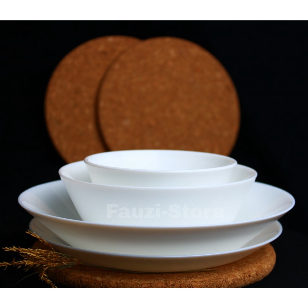 Piring IKEA OFTAST Piring Makan / Piring Saji / Mangkuk Putih Kaca tempered / piring Kecil putih
