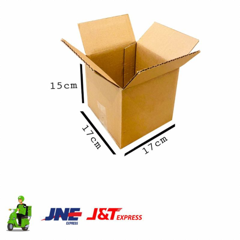 

kardus polos baru ukuran 17x17x15cm, termurah