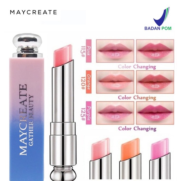 [BPOM] MAYCREATE Moisturizing Lipstick Color Gloss