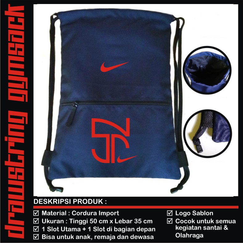 TAS RANSEL GYMSACK SERUT DRAWSTRING NEW NEYMAR B