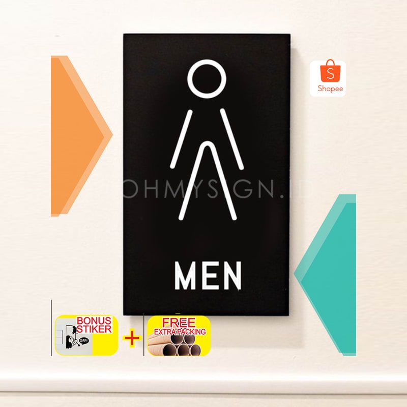 

Grosir Sign Toilet Men Modern Akrilik | 15x25 cm | Sign Board Akrilik Elegan