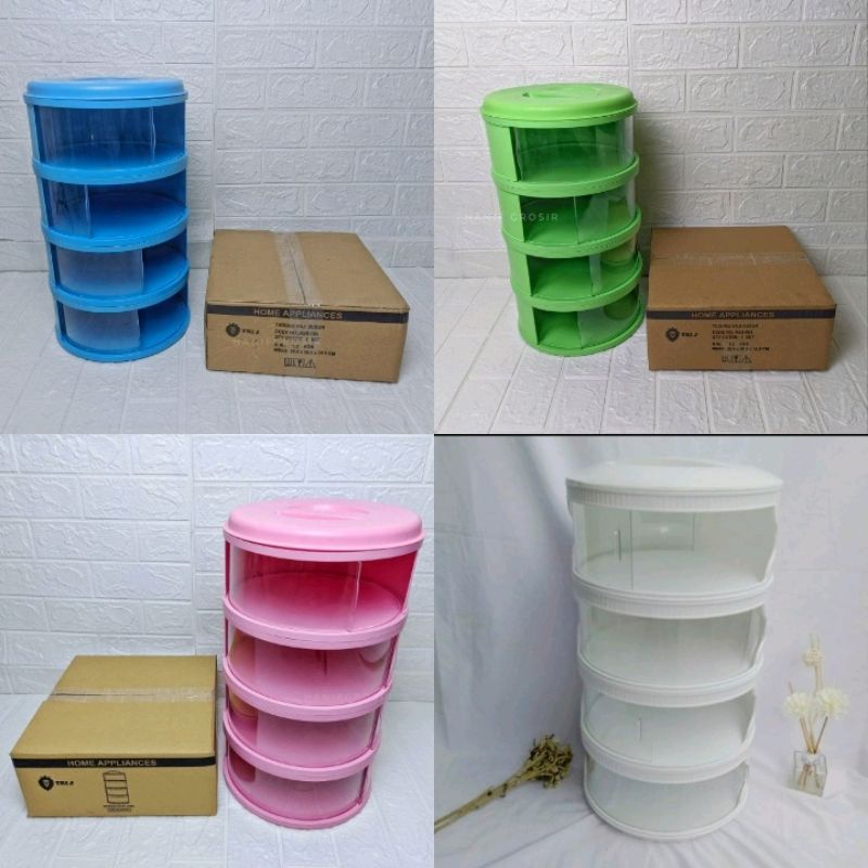 Food Storage 4 Susun Food Cover Layer Penutup Makanan Tudung Saji Susun 4 Tingkat Tri J