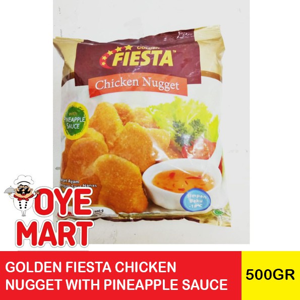 GOLDEN FIESTA CHICKEN NUGGET WITH PINEAPPLE SAUCE 500GR NAGET AYAM