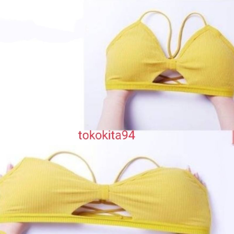 Bra Sport Wanita Import Ring Polos 1pcs - Sports Bra Korea Satuan - Bra BH Wanita Import Model Ring Satuan Tanpa Kawat