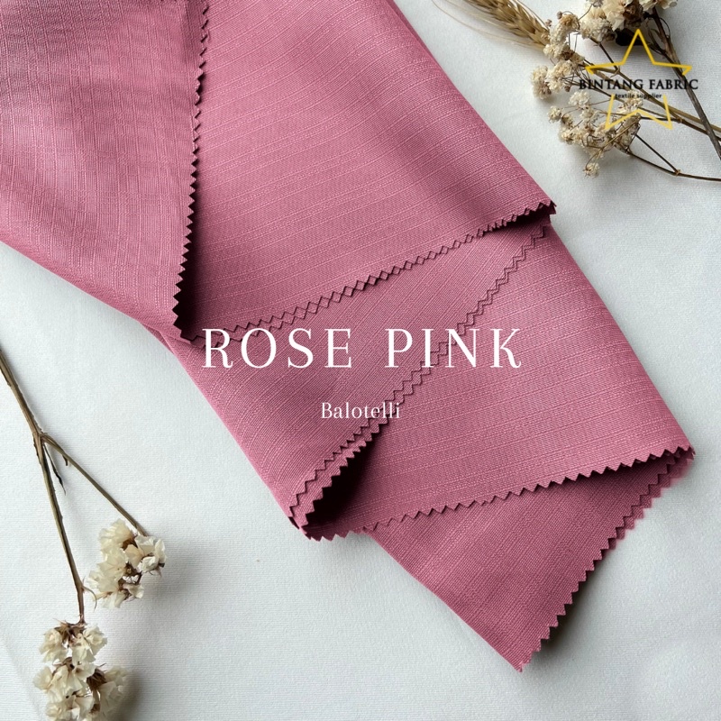 Bahan Bintang Fabric Kain Baloteli Polosan 1 meter-Rose Pink