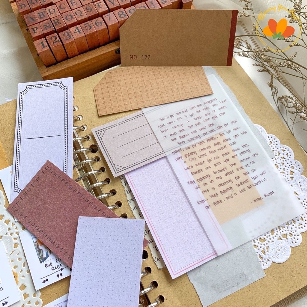 

Bloomingyourdays 20pcs Random Kertas Memo Pesan Deco Scrapbook Journal BUJO Catatan dekorasi