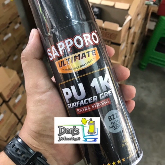 SAPPORO ULTIMATE PU 1K SURFACER GREY B22 400ml EPOXY