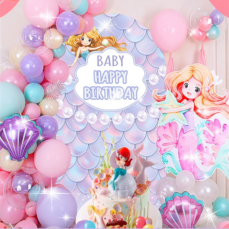 Set paket balon dekorasi ulang tahun anak dekorasi ultah perlengkapan happy birthday party tema putr
