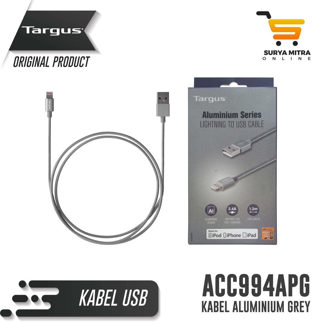 Kabel Targus ACC994 Lightning to USB Space Grey - ACC994APG