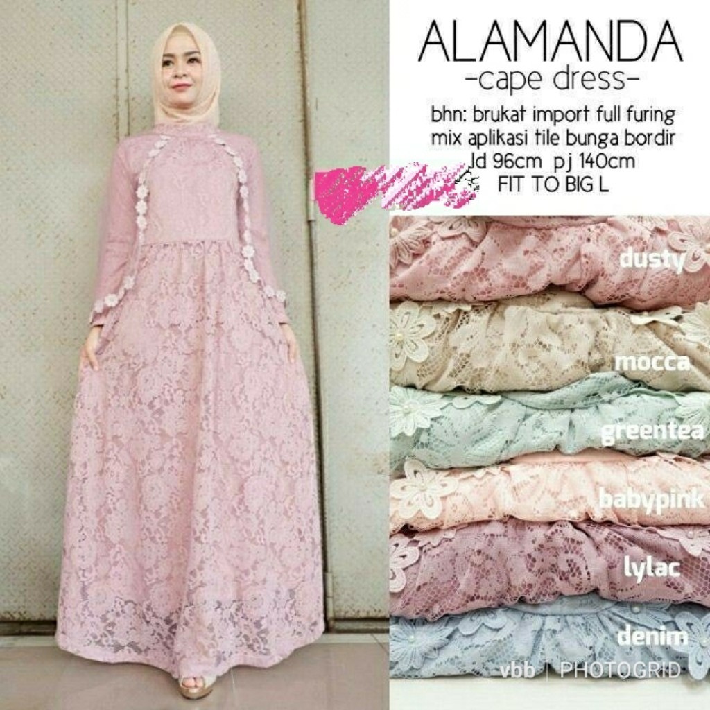 ALAMANDA DRESS ORI MERK SHAKIRA RUMAH KEBAYA BANDUNG RUMAH SONGKET BANDUNG