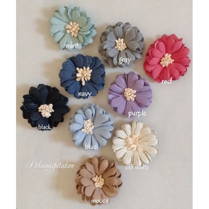 Aplikasi Bunga Suede Import