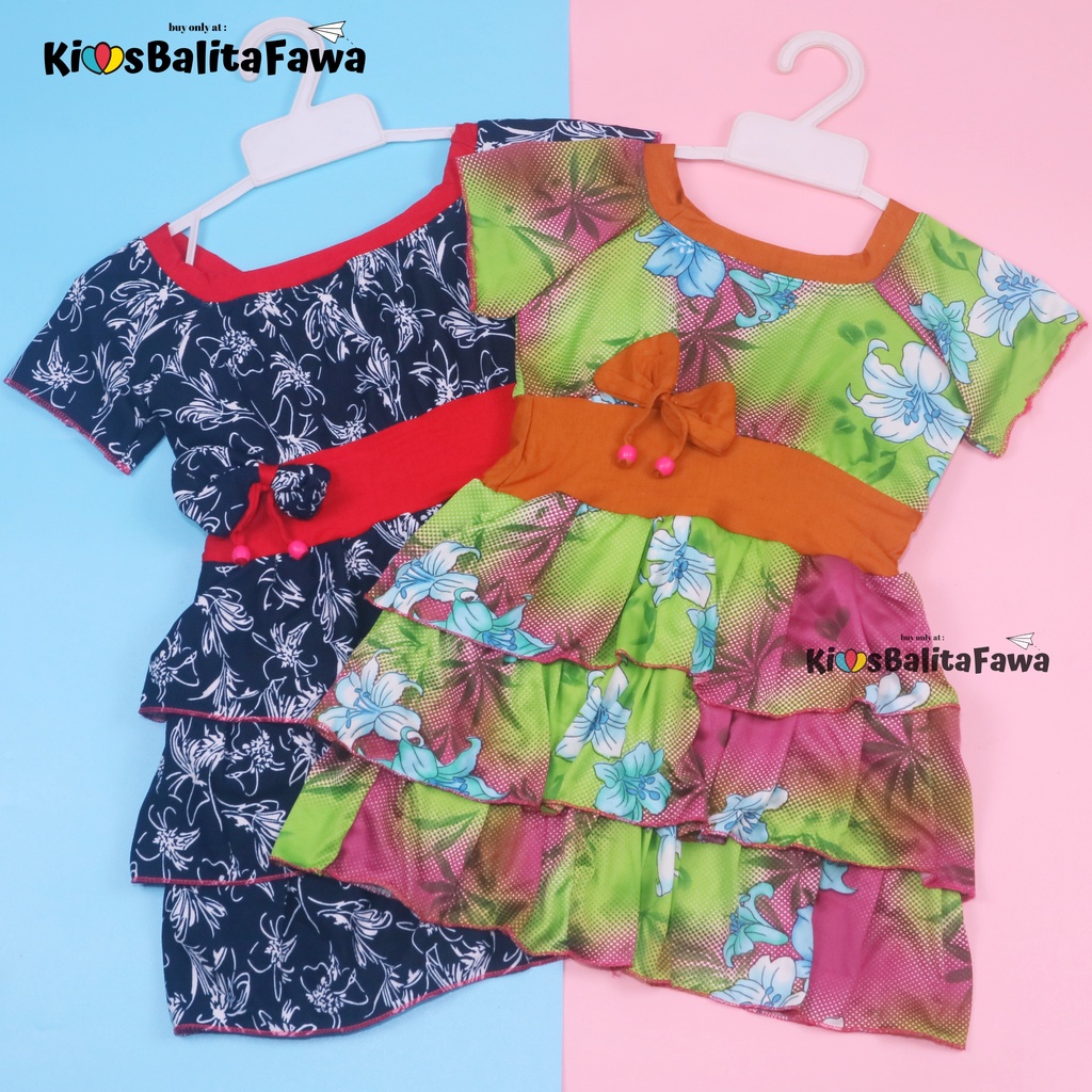 Dress Nayla uk Bayi - 5 Tahun / Dress Baby Murah Baju Bayi Perempuan Cewek Dres Kado Anak Princess