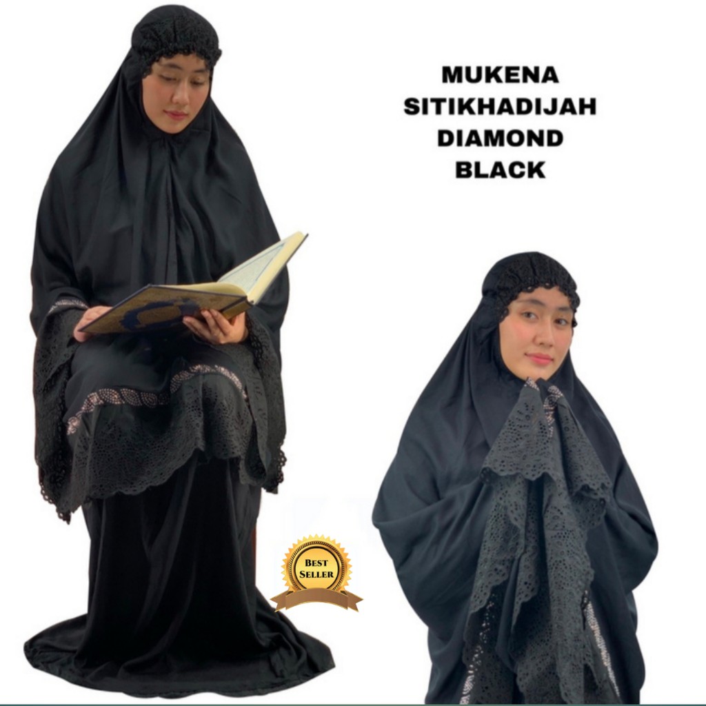 mukena siti  khadijah diamond ukuran 117x140cm/BISA bayar ditempat/COD