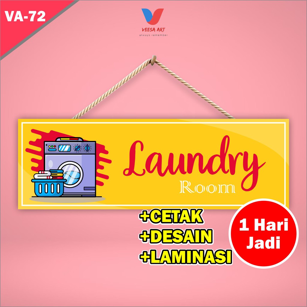 Gantungan pajangan hiasan dinding Papan Petunjuk Tanda Laundry Kamar Orang Tua Custom Poster Gantung