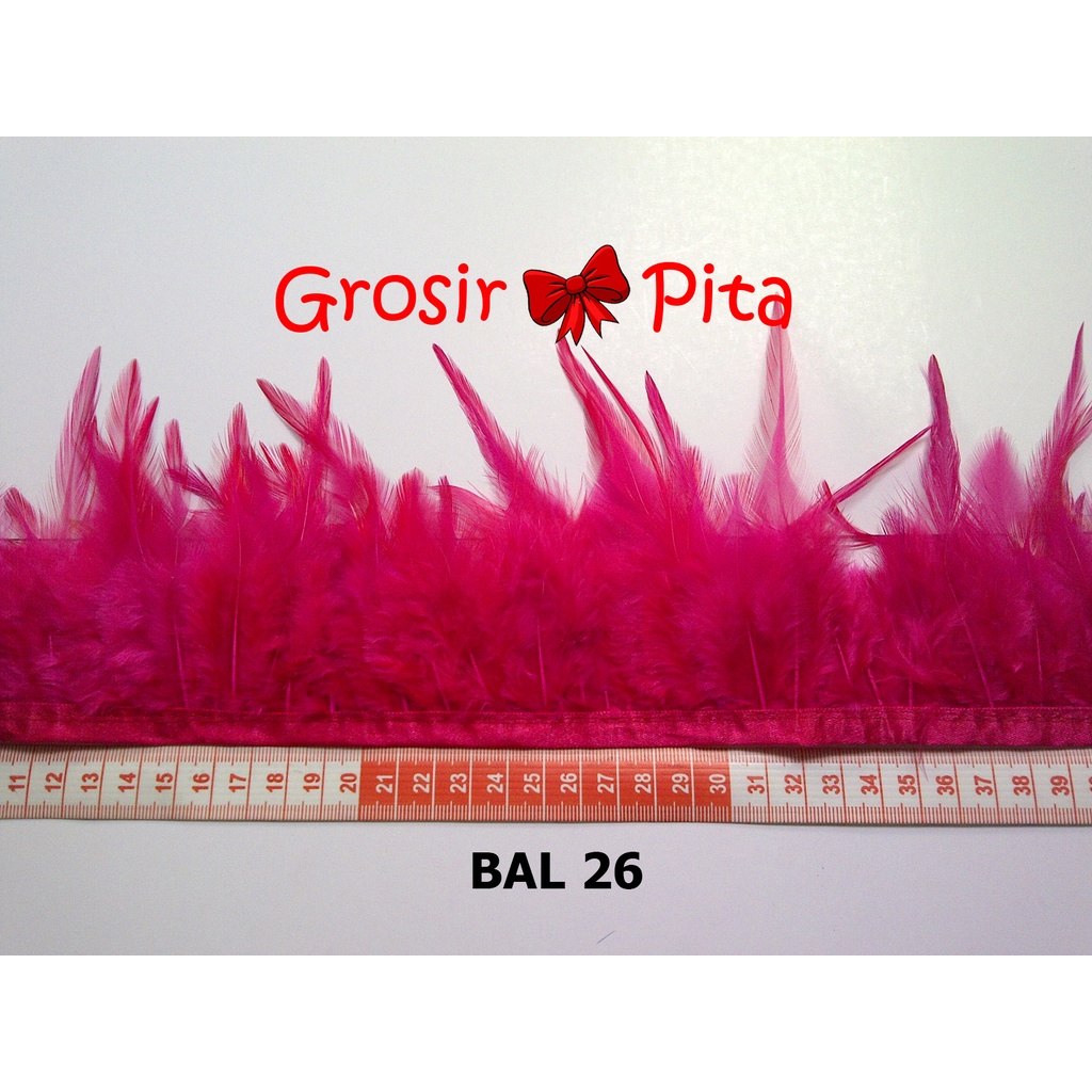 (1 yard) Bulu Ayam Lancip BAL 26 | Bulu Hias | Toko Bahan Craft | Grosir Pita