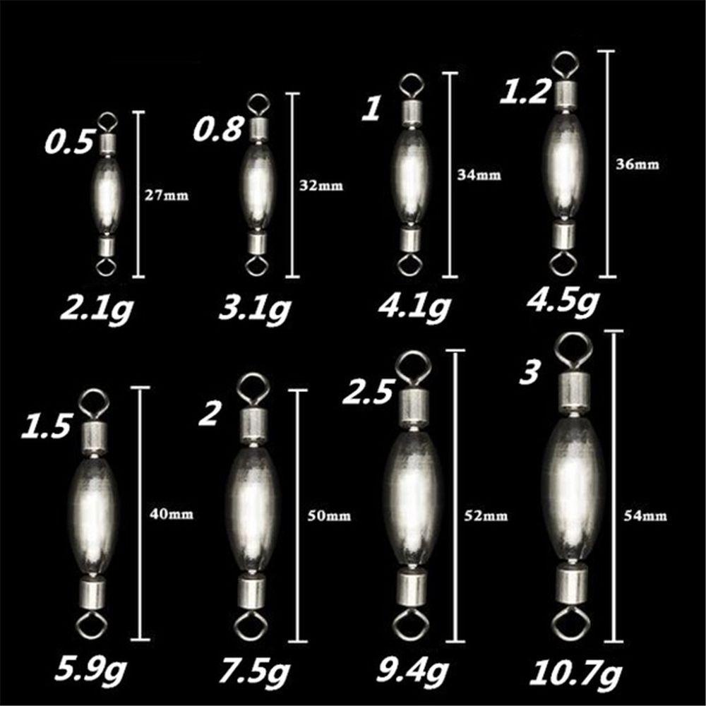QUINTON Alat Pancing 5Pcs Lead Sinker Counterweight Putar Rolling Memancing Putar Sambung