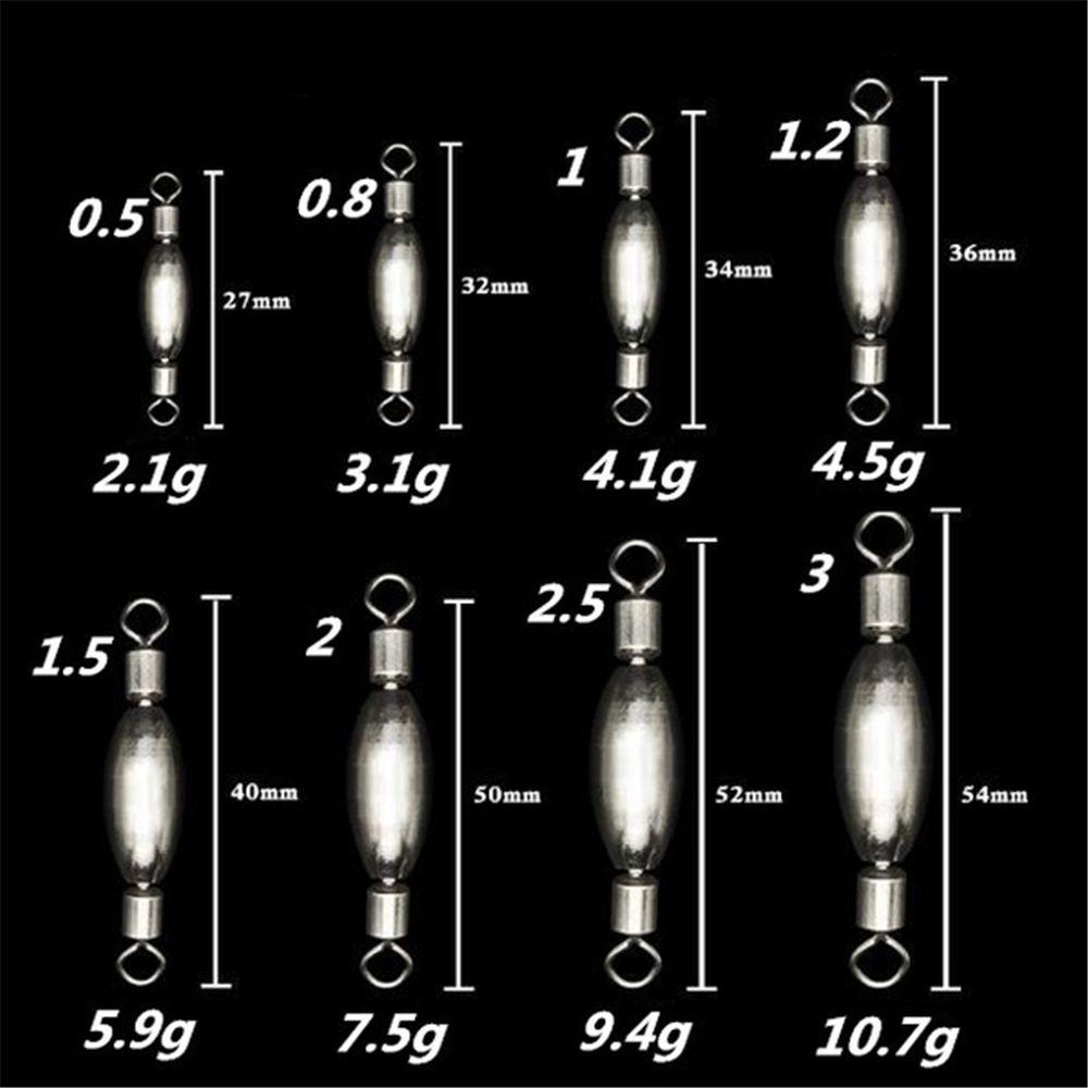 Nickolas1 Alat Pancing 5Pcs Tahan Lama Counterweight Putar Rolling Memancing Putar Sambung