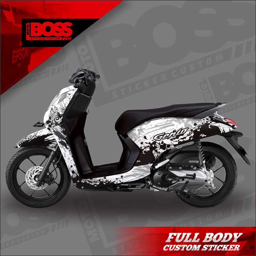 Decal Sticker Honda Genio Full Body Stiker Decal Honda Genio Striping Full Body Honda Genio Motif wh