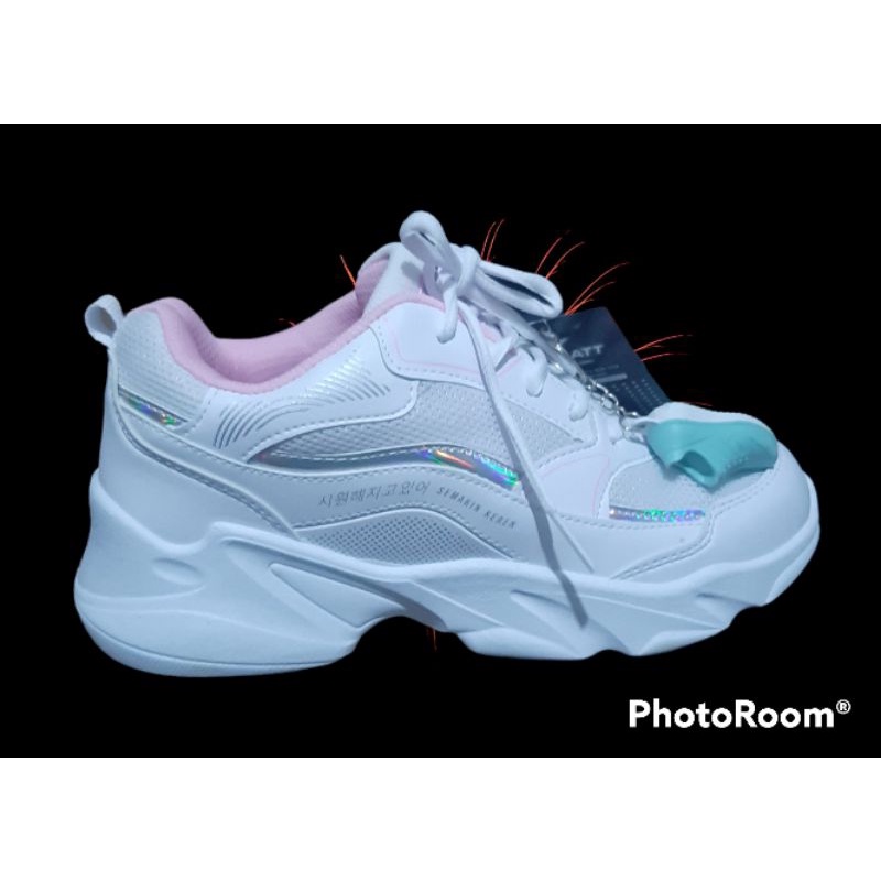 SEPATU PRO ATT LIP 504 PUTIH/MERAH MUDA( VINK) SEPATU OLAH RAGA WANITA