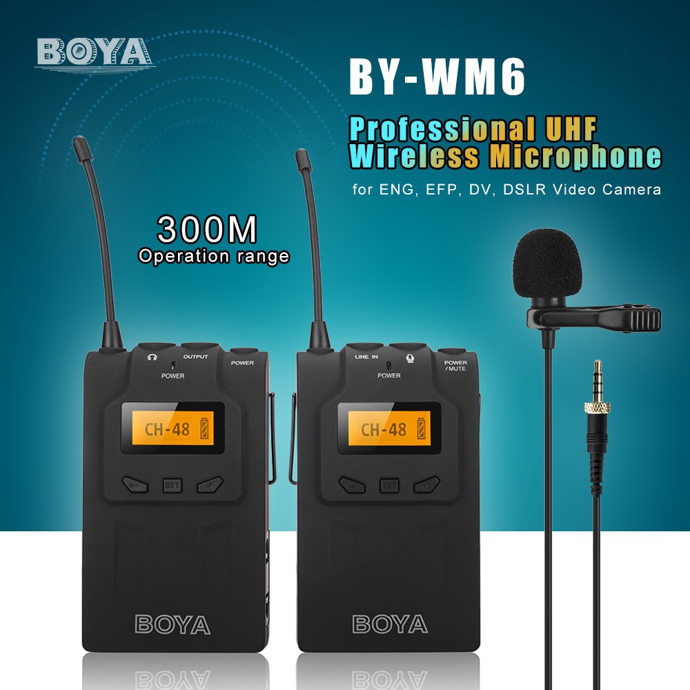 BOYA BY -WM6 MIC WIRELESS CLIP ON