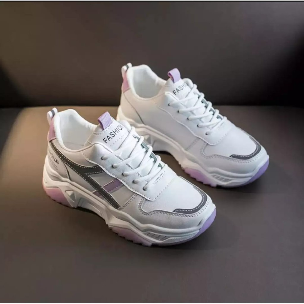 ARY_Shoes-  Sneakers Wanita Korea Sepatu Sepatu Warna Putih Trendy