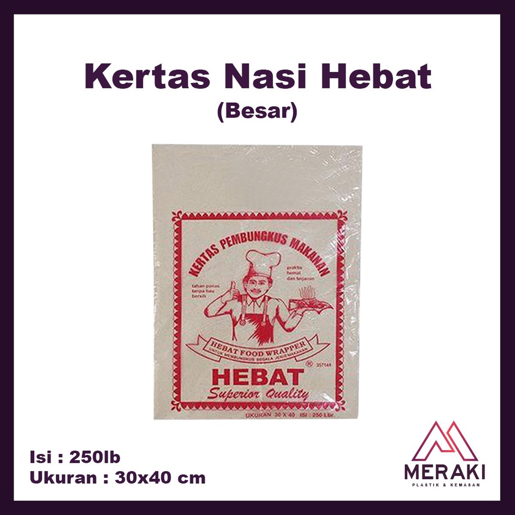 Kertas Nasi Besar 30x40 cm Pembungkus bungkus