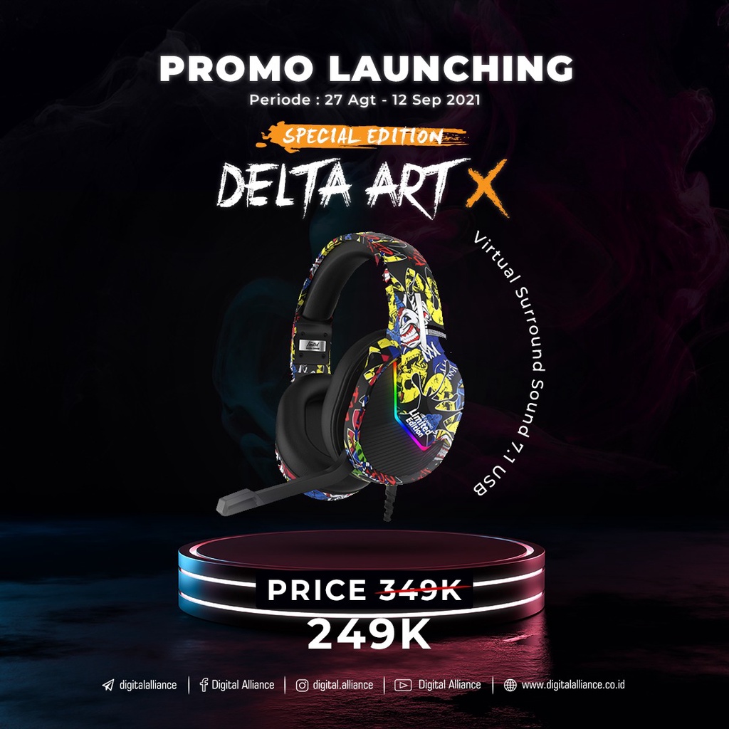 Jual Digital Alliance Delta Art X Gaming Headset DA Special Edition