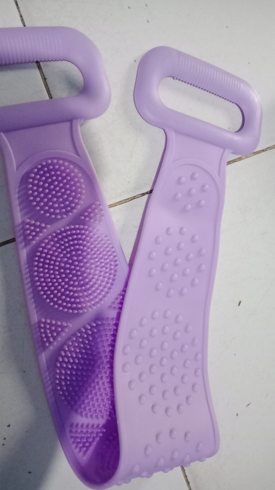 60cm Belt Shower Scrubber / Sabuk Mandi Silicone Model Panjang