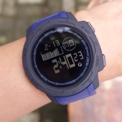 JAM TANGAN ORIGINAL TERBARU SKYMAX 2021G BIRU DONGKER