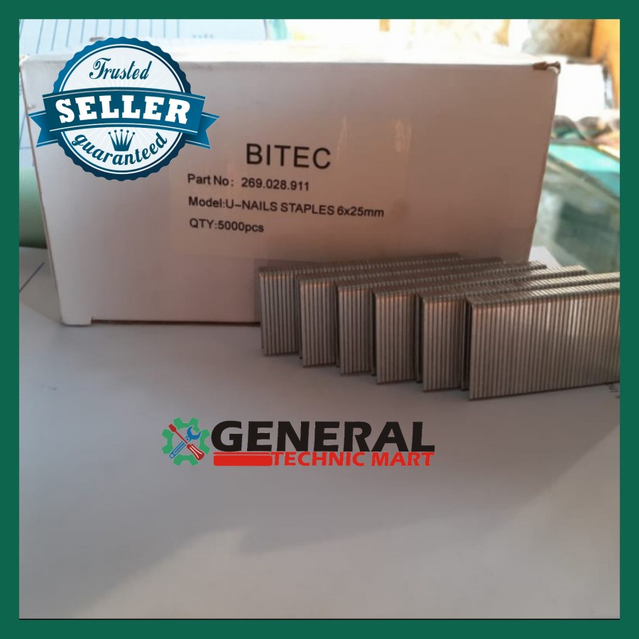 

isi paku tembak U TM31 TM 31 BITEC 6x25mm isi 5000 pcs BITEC