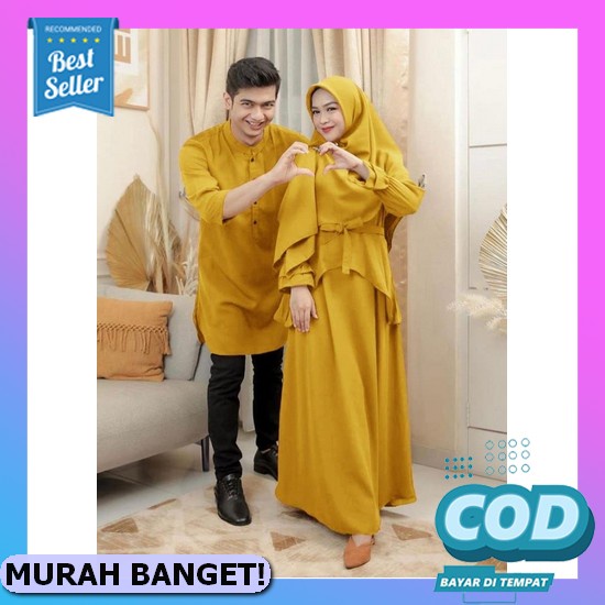 Big Sale.. Nc - Couple Lovisa/Couple Muslim/Baju Pasangan Muslim/Couple Trendy Terbaru/Gamis Muslim 