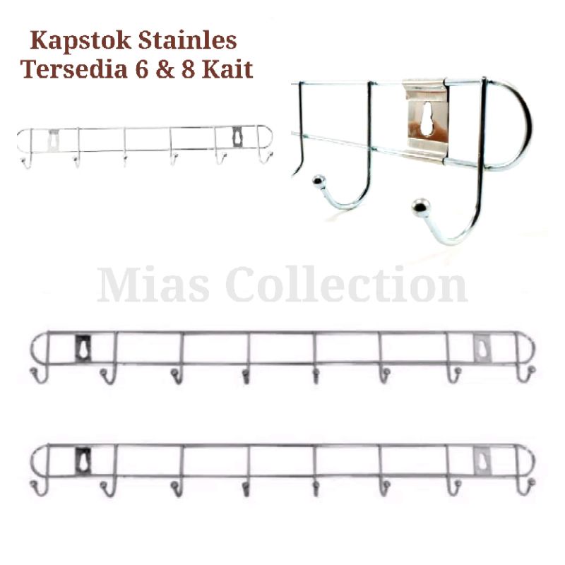 Kapstok Stainles murah #kapstok besi stainless 6 dan 8 kait