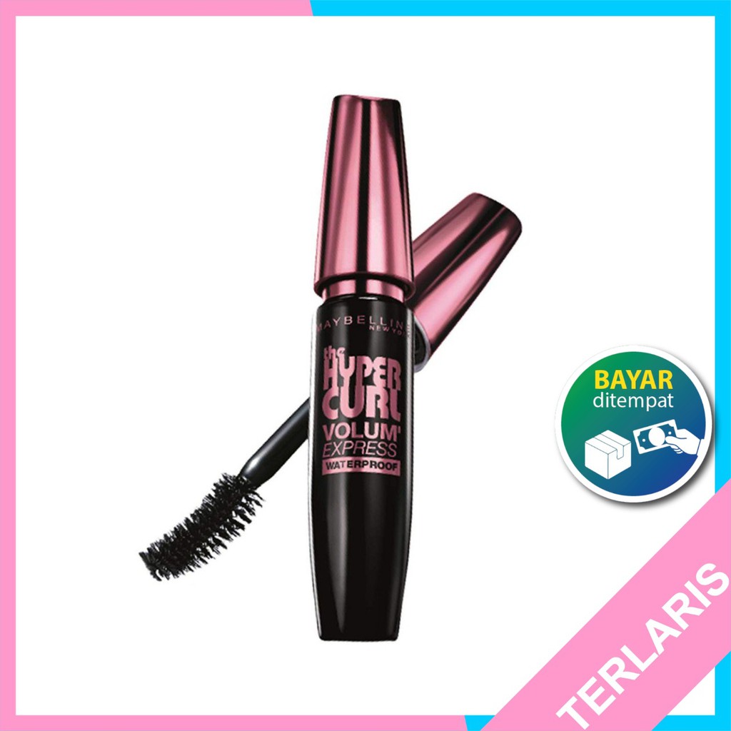Bisa Cod-Maybelline Volume Express Hyper Curl Termurah - Mascara Waterproof Original Bpom - Nyaman