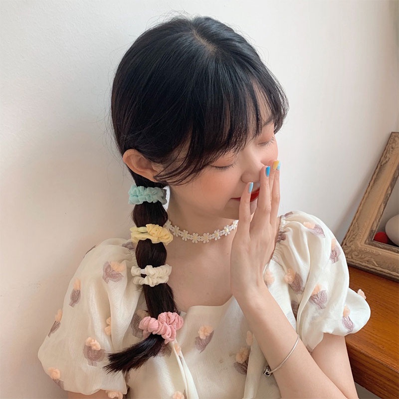 Ikat Rambut Warna Permen Gaya Korea Untuk Aksesoris Wanita-Won