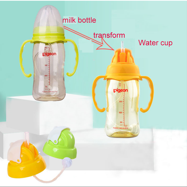 Sedotan Botol Minum Leher Lebar Bahan Silikon Lembut Anti Tumpah Untuk Bayi