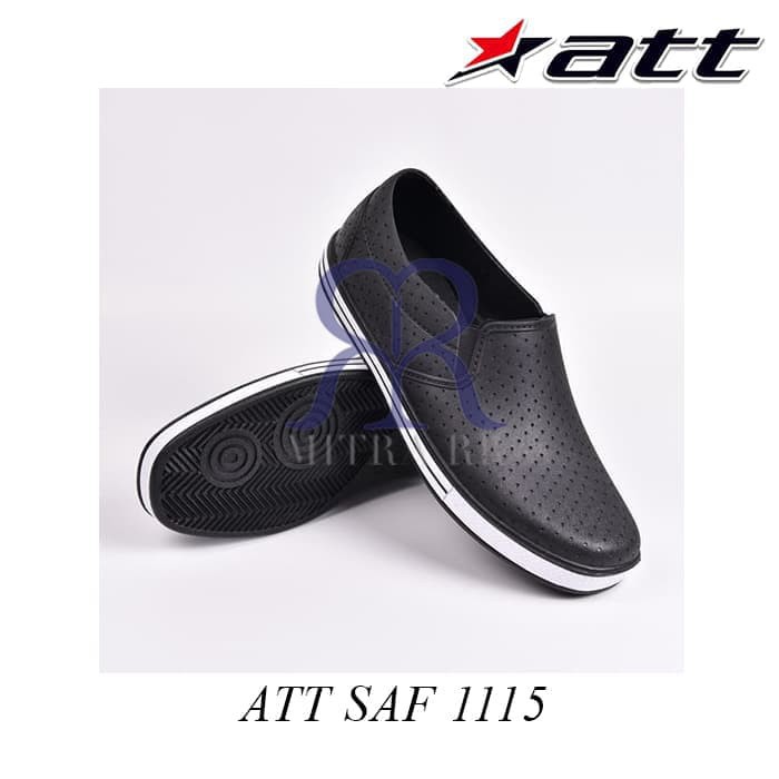 Cocok buat ngantor/ Sepatu Pantofel Karet Pria ATT SAF 1115 Sepatu Modern Casual Warna Hitam