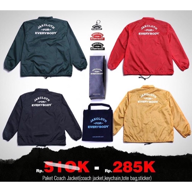 Coach Jaket Jakcloth For Everybody Original Lokal Brand Jakcloth X Urbain