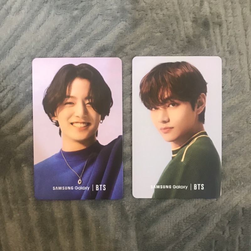 jungkook v taehyung photocard bts pc samsung official be essential butter