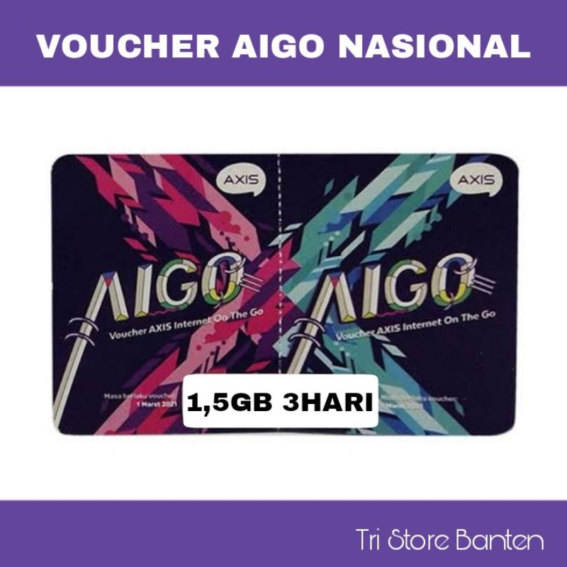 VOUCHER AXIS 1,5GB /2GB BOY/3GB BIGBRO 3HARI